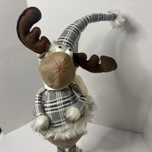 CHRISTMAS MOOSE Holiday Style Decor  Christmas Lager Whimsical NWT 30" Tall